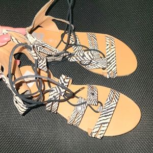 Zebra Printed Sandals